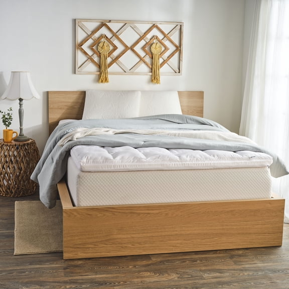 Allswell 3" Pillow Top Mattress Topper Featuring Isotonic  Memory Foam, Queen