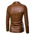 thumbnail image 7 of WAENQINLA Men's Faux Leathers Blazers Big and Tall Classic Fit Suit Jackets Single Breasted Shawl Lapel Formal Party Sport Coats, 7 of 7