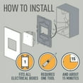 thumbnail image 3 of Legrand adorne 1-Gang, 3-Module Screwless Wall Plate in Magnesium Finish, AWP1G3MG4, 3 of 5