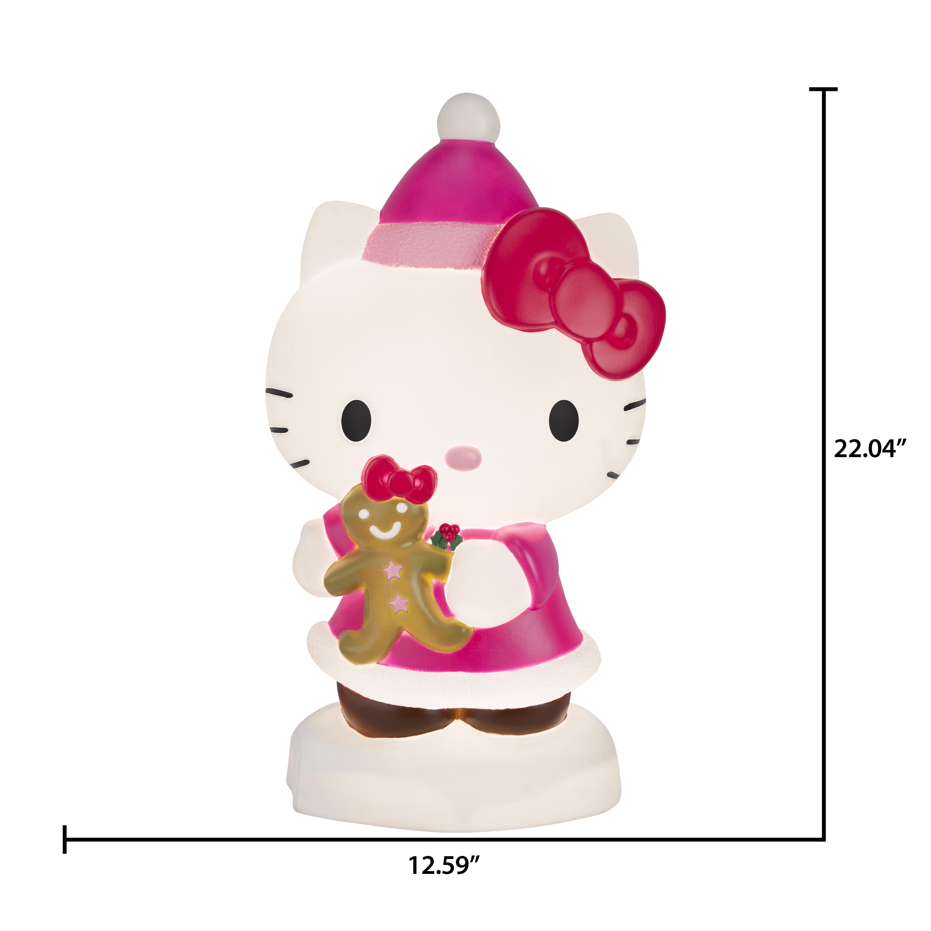 Christmas Blow Mold Outdoor Decor Hello Kitty w/ Gingerbread 12.59