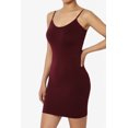 thumbnail image 3 of TheMogan Women's Sleeveless Spaghetti Strap Seamless Bodycon Short Mini Cami Slip Dress, 3 of 7