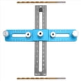 thumbnail image 1 of Posicionador de Perforación de Manijas, Herramienta de Corte de Orificios para Carpintería, Ayuda para la Instalación de Manijas de Puertas de Gabinetes y Cajones, Azul y Gris, 1 of 8