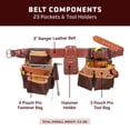 thumbnail image 3 of Bolso Framer Occidental Leather Seven, tamaño mediano, 23 bolsillos, 3 of 6