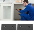 thumbnail image 4 of 2 Hole Joining Plate, Compression Resistance Black Delicate Rectangle Connecting Plate Small  For Dressers 3030,4040, 4 of 8