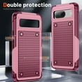 thumbnail image 5 of Nalacover Google Pixel 8 Case, Heavy Duty 3 in 1 Rugged Shockproof Rugged Silicone Hybrid Hard PC Soft TPU Bumper Camera Raised Drop Protective Girls Women Boy Men Phone Covers, Rose, 5 of 7