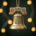 thumbnail image 2 of United States 250th Anniversary Bell Ornament, Metal Hanging Bell Christmas Tree Decorations, Vintage-Style Cast Metal Doorbell Decoration with Commemorative Detailing (B), 2 of 3