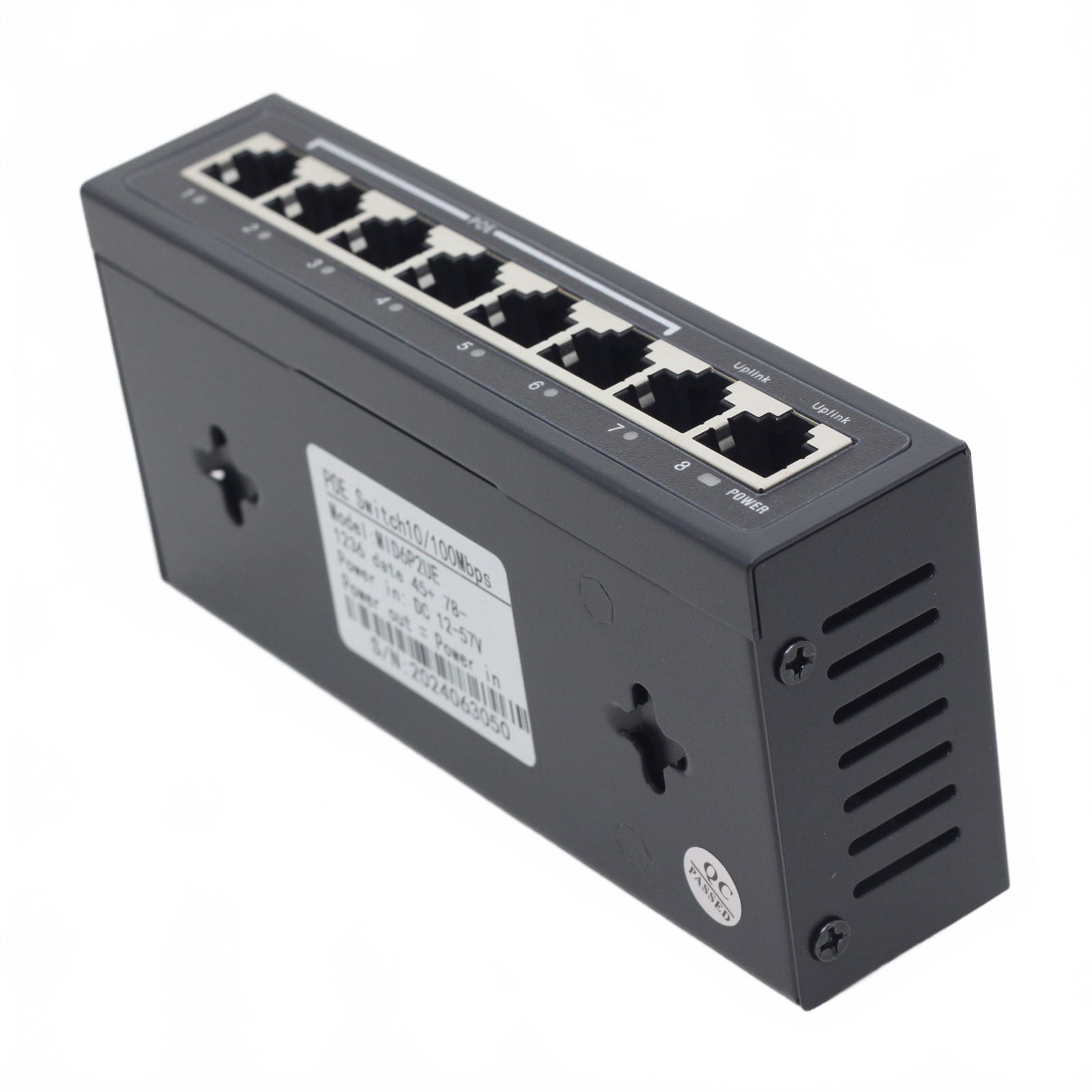 DSLRKIT 250M 8 Ports 6 PoE Switch Power Over Ethernet without Power Adapter