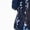 Dark blue, variant on Generic Brand Womens Sequin Chiffon Floral Maxi Dress High Waist A Line Round Neck 3 4 Sleeve Plus Size
