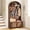 2-walnut-39.37in, variant on Hall Tree with Bench & Shoe Storage, 71" Arch Entryway Coat Rack with 4 Hooks & 2 Fluted Doors, Farmhouse Organizer, 23.7"W
