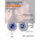 thumbnail image 5 of Pendiente de tuerca PROSTEEL de plata esterlina con Zafiro septiembre y runas vikingas, 5 of 6