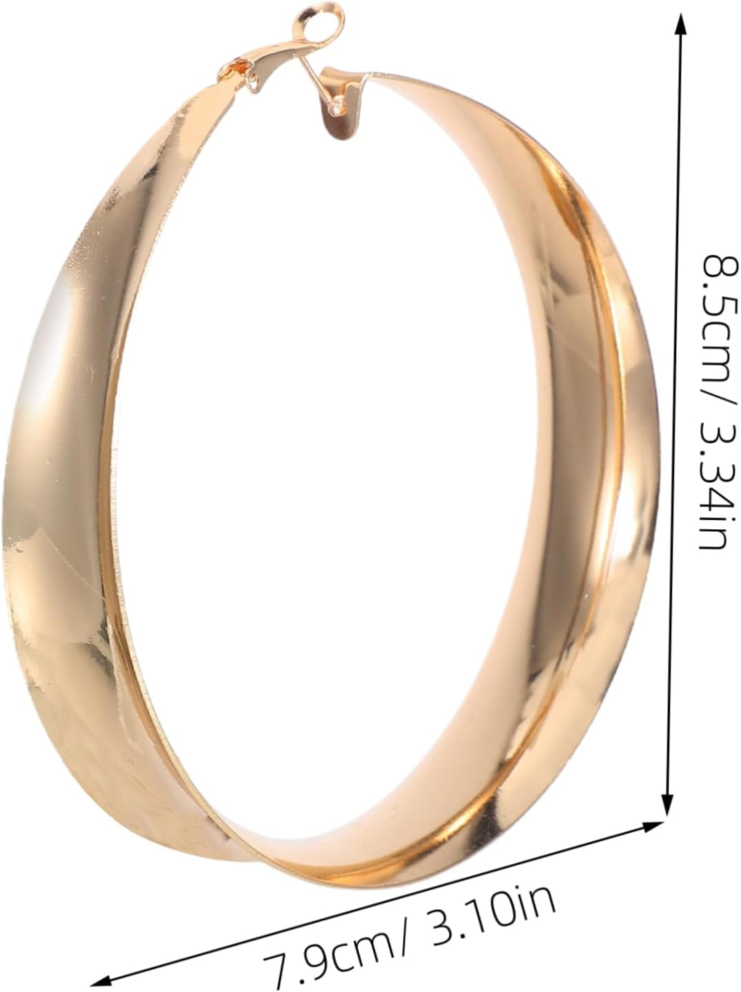 2 Best Pairs Bold Hoop Earrings for Women Exaggerated Geometric Design Lightweight Permanent for Fashion Shows Office Wear and Special Occasions[n705]