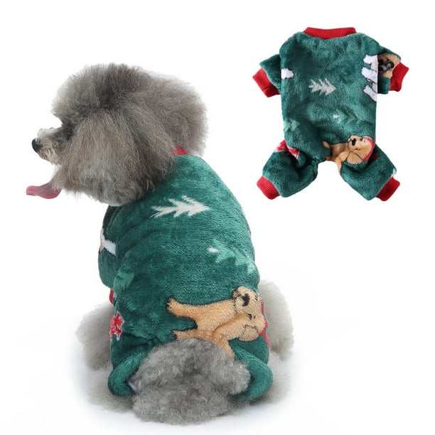 Dog Christmas Outfit, Dog Pajamas, Dog Winter Clothes for Small Dogs
