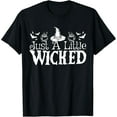 thumbnail image 2 of 100% Cotton Just A Little Wicked Halloween Witch Trick Or Treat T-Shirt, 2 of 5