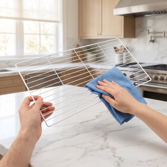 GETAJGHSD White Metal Freezer Shelf Dividers with Mesh Design for Organized Storage and Easy Cleaning