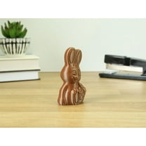Clever Contraption Chocolate Bunny Figurine – Brown Desk Companion or Home Accent Décor