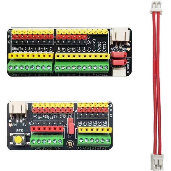 Treedix Proto Screw Shield V2 Expansion Board Breakout Board IO Sensor Module Terminal Block Compatible with Arduino with Cable