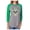 Green/Gray, variant on Tstars St Patricks Day Sugar Skull Clovers Women Raglan Shirt