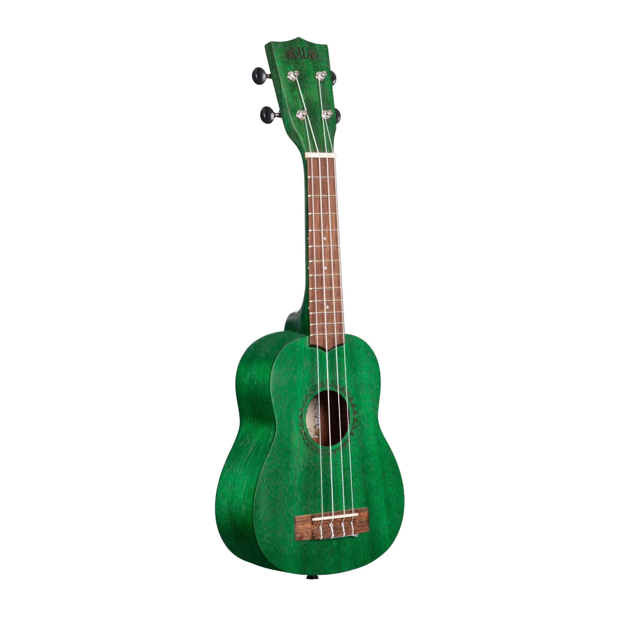 Kala Brand Music Co. Watercolor Meranti Collection, 4-String Ukulele, Right, Green, Soprano (KA-MRT-GRN-S)