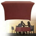 thumbnail image 4 of AKEGAMN Housse de Table en Spandex pour Tables Rectangulaires de 6 Pieds, Lot de 6 Nappes Élastiques 6 Pieds, Nappes Pliantes pour Présentation sur Kiosque de Vendeur, Banquet, Buffet, Événement, Artisanat, Lavage Facile &: Lavage à la machine et h, 4 of 7