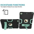 thumbnail image 4 of Mignova for New iPad 7th Generation 10.2" 2019 / iPad 10.2 Case, Hybrid Rugged Heavy Duty Defender Shockproof Protective with Built-in Kickstand for Apple iPad 10.2 Inch 2019 (Black/Aqua), 4 of 7