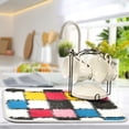 thumbnail image 5 of Yayeee Dish Drying Mat for Kitchen Counter 16"x18" Microfiber Absorbent Pad, White Checkered Pattern, 5 of 7