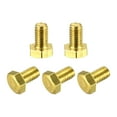 thumbnail image 1 of Unique Bargains Brass Hex Bolts, M6x10mm 5 Pack Fully Thread Grade 4.8 Machine Screws, 1 of 4