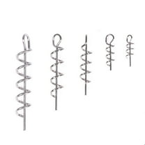 SPRING PARK 50Pcs Soft Lure Bait Spring Twist Lock Outdoor Fishing Crank Hook Centering Pin for Soft Lure Bait Worm Crank