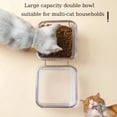 thumbnail image 4 of Recipiente Doble para Mascotas,Cuenco Transparente de Base Alta para Gatos,Agua para Beber,Comida para Gatos con Soporte,Alimentador de Agua Elevado,Suministros para Perros, 4 of 8