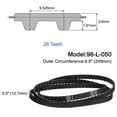 thumbnail image 2 of Uxcell 660-L-050 L Timing Belt 66" Pitch Length x 0.5" Width 176 Teeth Closed Loop Rubber Timing Belt, 2 of 6