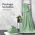 thumbnail image 6 of Jessy Home 4 Pack Bath Towels Light Green Oversized Bath Sheet 35"x70"-600 GSM Soft Extra Large Bath Towel Set, 6 of 8