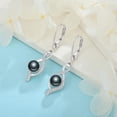 thumbnail image 5 of Inpasne Freshwater Pearl Drop Earrings for Women 925 Sterling Silver Infinity Dangle Earrings Twisted Black Pearl Jewelry Gifts for Her, 5 of 7