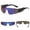 Blue, variant on Glasses Unisex Rimless Punk Style Sunglasses Tile Design Fashion Eye Colorful Eyewear for Everyday Wear