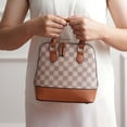 thumbnail image 3 of MKF Collection Marjorie Satchel Bag Women's, Vegan leather Circular Print Shoulder Bag Handbag Purse by Mia K, 3 of 6