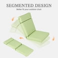 thumbnail image 6 of Aoodor High-Back Outdoor Dining Chair Cushion Set, Fade-Resistant Polyester Fabric, Water-Repellent TPU Coating, 44x21x3 Inches (Set of 2), 6 of 8