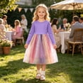 thumbnail image 2 of Bmisegm Back to School Clothes for Teen Girls High Waist Gradient Mesh Long Skirt for Party Princess Wear Girls Skirts 9-10 Years, 2 of 6