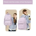thumbnail image 3 of DAKIMOE School Backpack for College High Middle School Fashion Student bag, Cute Aesthetic Teen Bookbag for Teens Women, Purple, 3 of 8