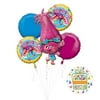 NEW TROLLS POPPY 6 pc Birthday Party Supplies And Balloon Bouquet Decorations