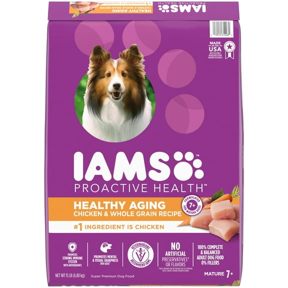 Iams Chicken And Whole Grains Recipe Dry Dog Food, 15 Lb Bag