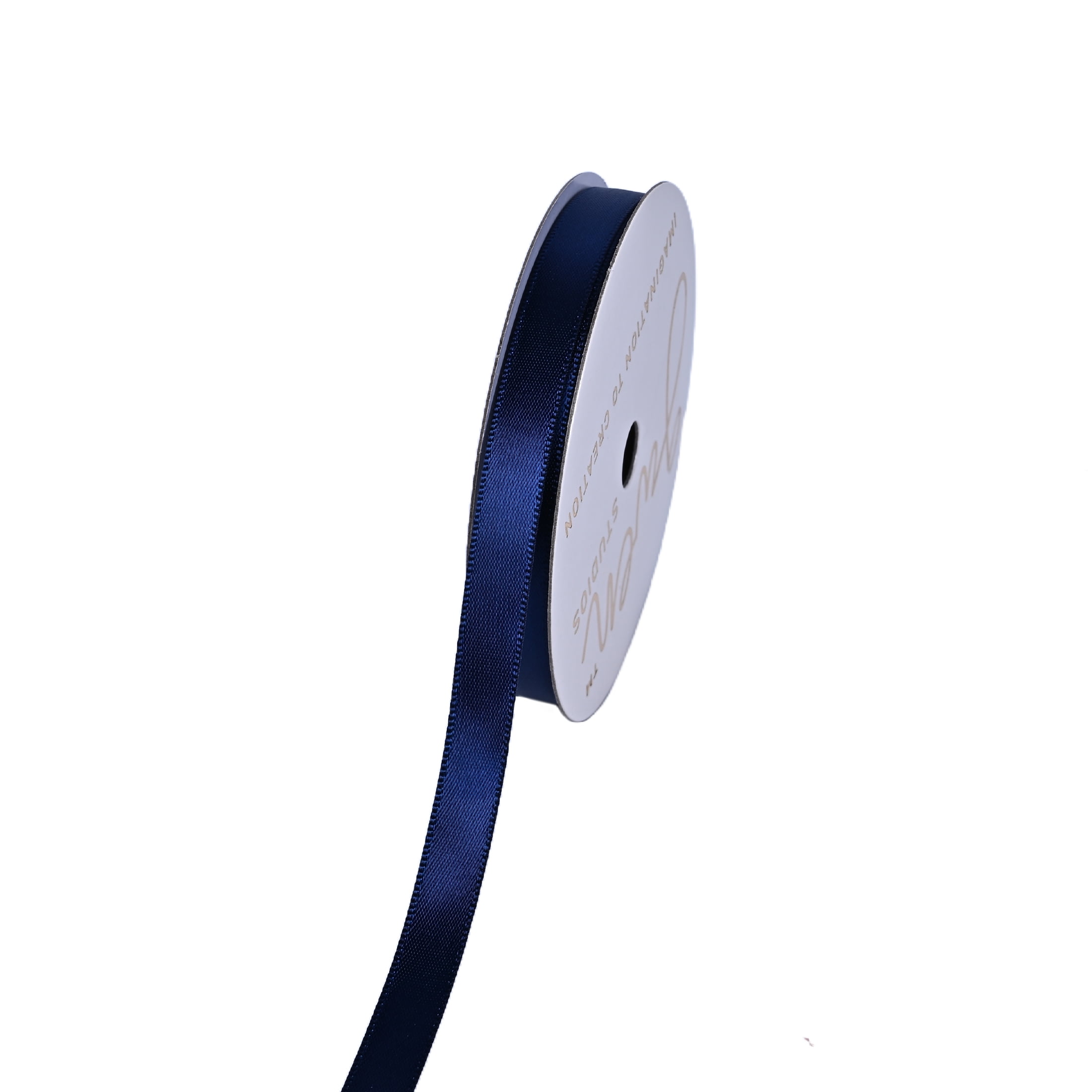 Gwen Studios 3/8" Navy Satin Ribbon, 7 Yards