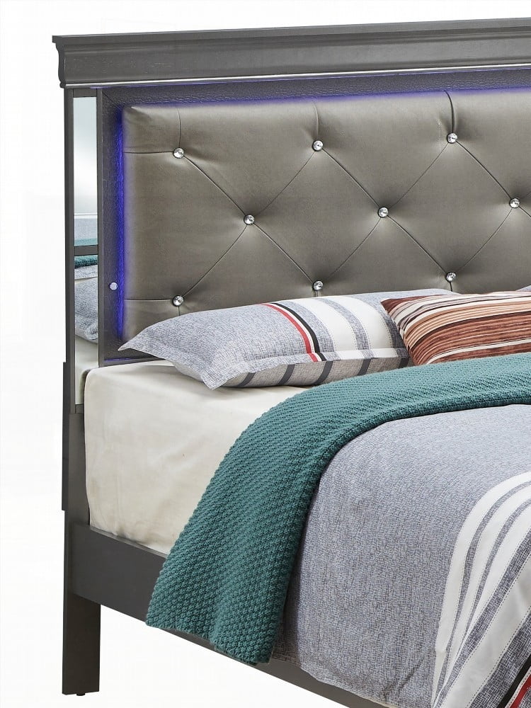 King Size Metal Platform Bed Frame with No Box Spring, Black for Master Bedroom
