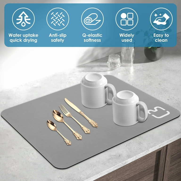 Rubber Mat Kitchen Countertop Slide Mat for Appliance Coffee Machine Air  Fryer Super Absorbent Dishes Drain Pad