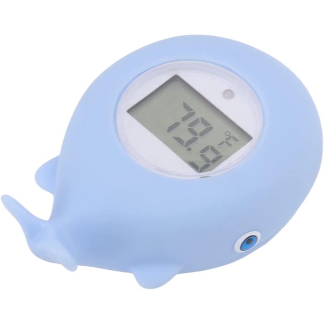 Termómetro de baño para bebé, termómetro digital de temperatura del agua para bañera de seguridad con advertencia de temperatura intermitente, juguete de baño flotante, regalo para niños rec