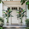 thumbnail image 6 of EastVita Artificial Bird of Paradise Tree 7FT(84in) Fake Palm Tree for Indoor Outdoor Modern Decor Faux Plants for Home Office Perfect Housewarming Gift with 17 Trunks Faux Leaves and 3 Flowers, 6 of 6