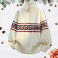 thumbnail image 2 of Winter Sweaters for Women Winter Knitted Sweater Coat Semi High Neck Pullover Warm Soft Casual Long Sleeve Comfortable Thick Design Outerwear For Cold Weather Everyday Wear Ugly Christmas Sweaters, 2 of 7