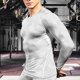 thumbnail image 5 of Camiseta de manga larga con estampado tridimensional 3D para hombre (blanco XXL), 5 of 8