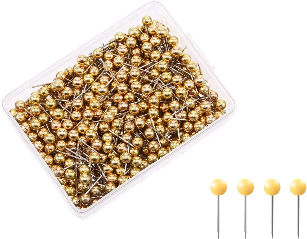 500Pcs Round Pearl Head Straight Pins Bulk Creative Map Tacks Push Pin