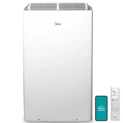 Restored Midea Duo 12,000 BTU Portable Air Conditioner, Inverter, 3-In-1 Ventilate, Dehumidifier, Cool, Wi-Fi and Alexa, White