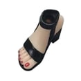 thumbnail image 2 of Figura 1/6 Sandalias de tacón alto Muñeca Modelo de tacones altos Disfraz para figura de 12 pulgadas Negro, 2 of 9