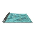 thumbnail image 2 of Ahgly Company Indoor Round Abstract Light Blue Modern Area Rugs, 7' Round, 2 of 4