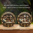 thumbnail image 2 of Vintage Wooden Shop Clock Wall Decor 10-Inch Silent Wooden Wall Clock, Battery Operated (AA Batteries Not Included), Artistic Home Decor, 2 of 7